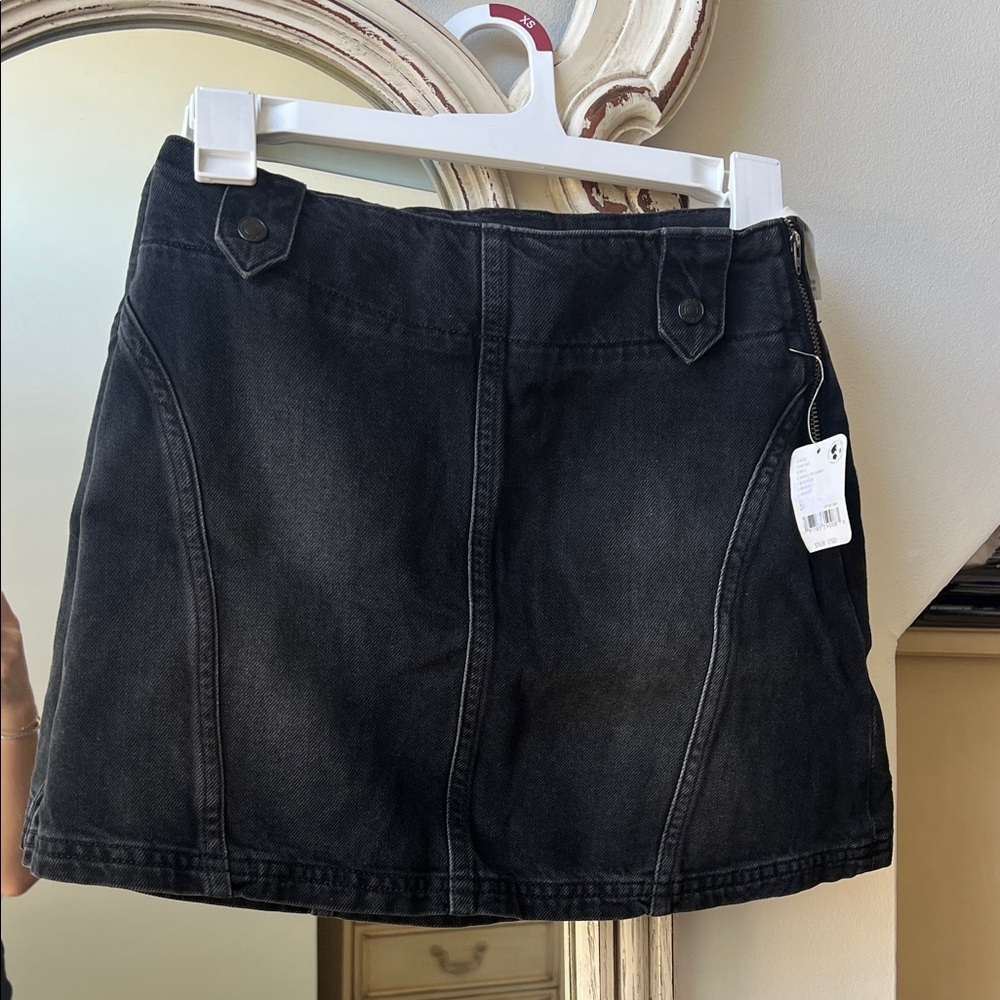 We The Free Charcoal Mini Skirt